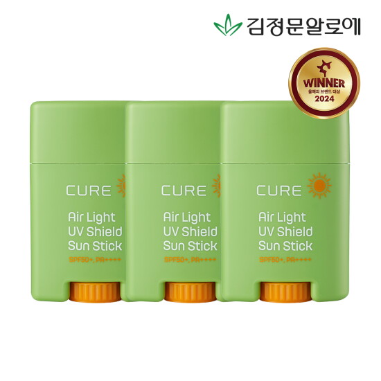 [김정문알로에][김정문알로에] 큐어 에어라이트 선스틱 20g 3개