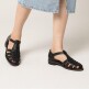 [포멜카멜레][포멜카멜레] [1차 입고완료] 소가죽 위빙 블랙 샌들 2CM (FIS1F1SS103Z1)
