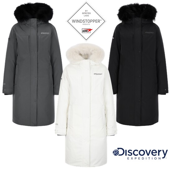 디스커버리(정상) (여성) 베르겐 고어 윈드스토퍼 구스다운 롱패딩 DWDJ7P036