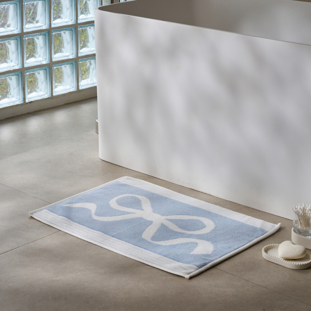 모던하우스(아울렛) 라피니라 리본 타월발매트 BLUE 45X65cm _NANTONG_BG9925012