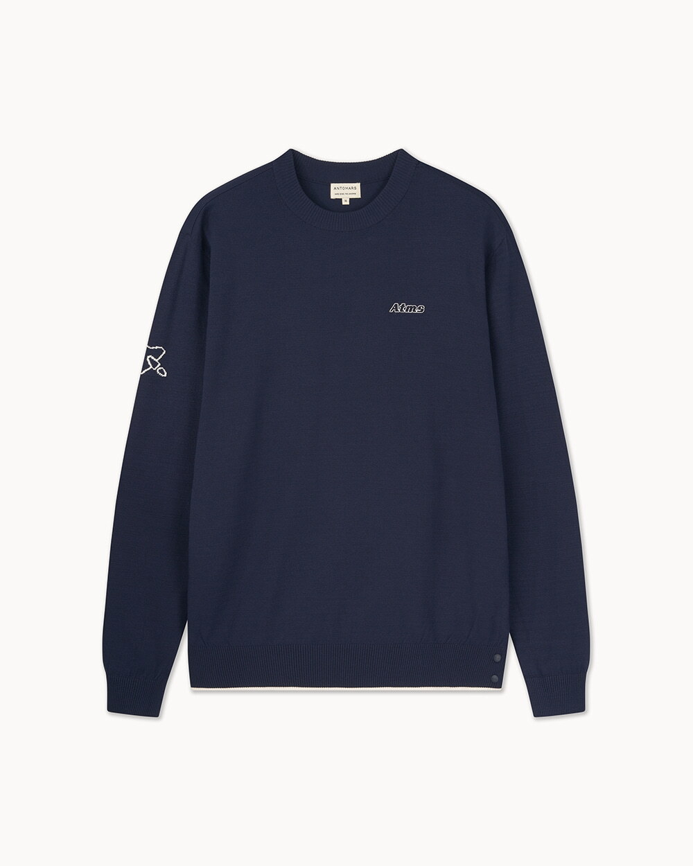 앤투마스 [앤투마스] 남성 S/S Space Ship 라운드넥 니트 ABE1MSR401 네이비