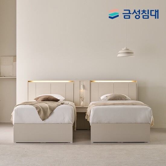 [금성침대]○[엘라이브]루미에르 LED 호텔형 수납침대 풀패키지 (트윈/SS+SS)