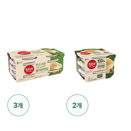[비비고]햇반 현미밥 한달팩(30입)(발아현미밥210g X 24팩+현미130g X 6팩 증정)