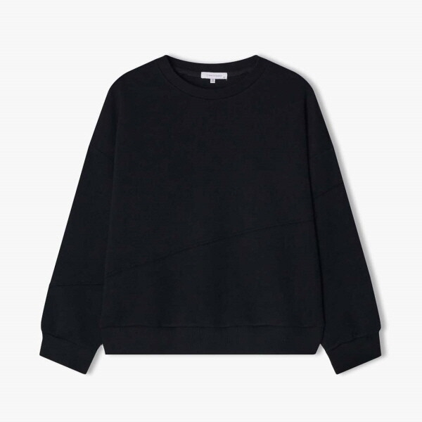 리버클래시(남성) 남성 블랙 컷 아웃 라인 스웨트 티셔츠(LKF41405)