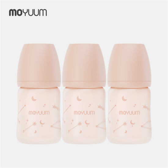[모윰][모윰] 실리콘코팅 노꼭지 유리젖병 150ml 트리플팩 - 트윙클 에디션