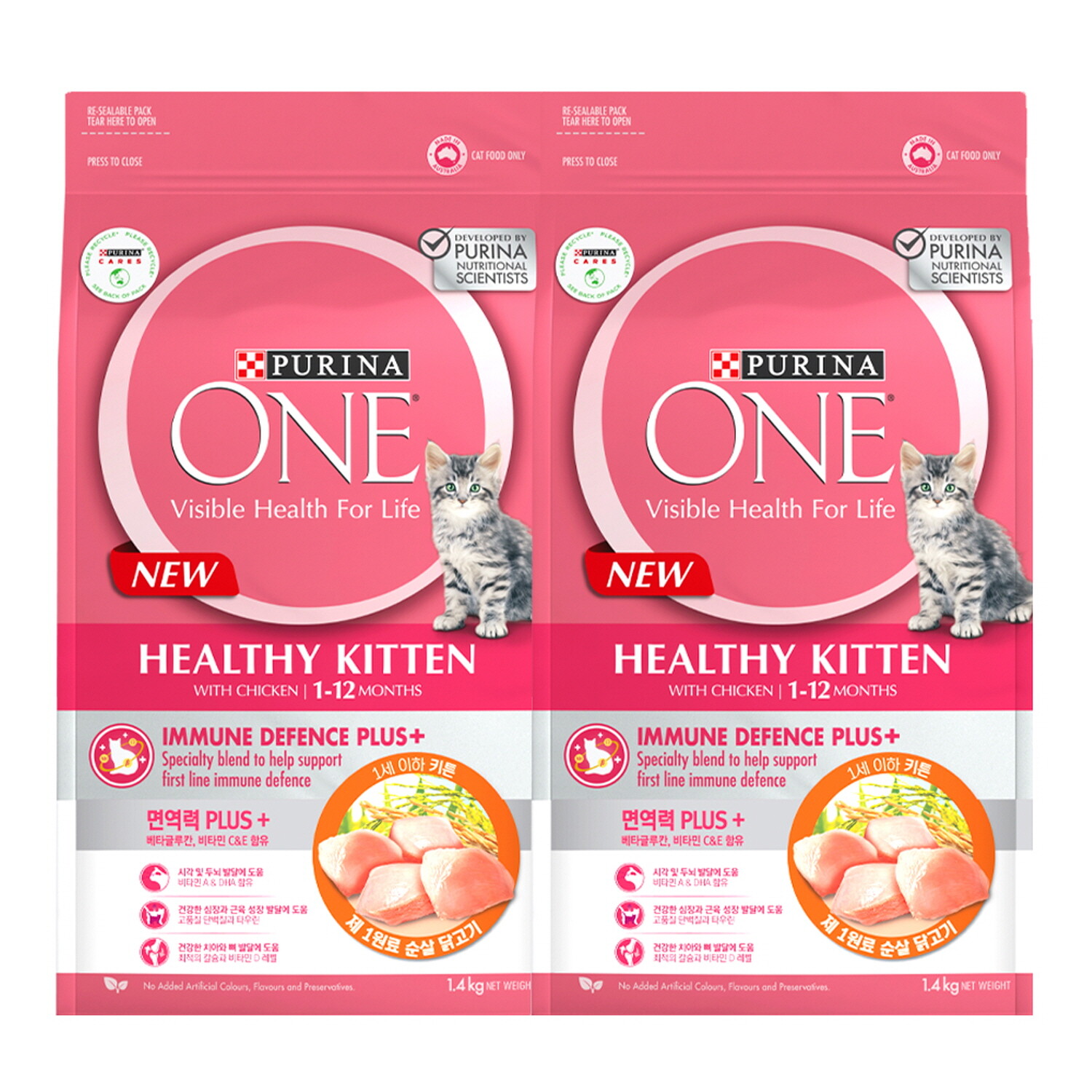 이카루스 퓨리나 원 캣 키튼 사료 1.4kg x 2개