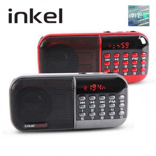 지오벤처스 휴대용 MP3 라디오 인켈 미니 FM 수신기