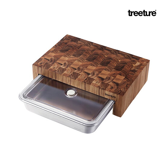 [트리쳐]★최희픽★트리쳐 티크 엔드그레인 밧드도마 + 바퀜 밧드 + 나무 관리키트