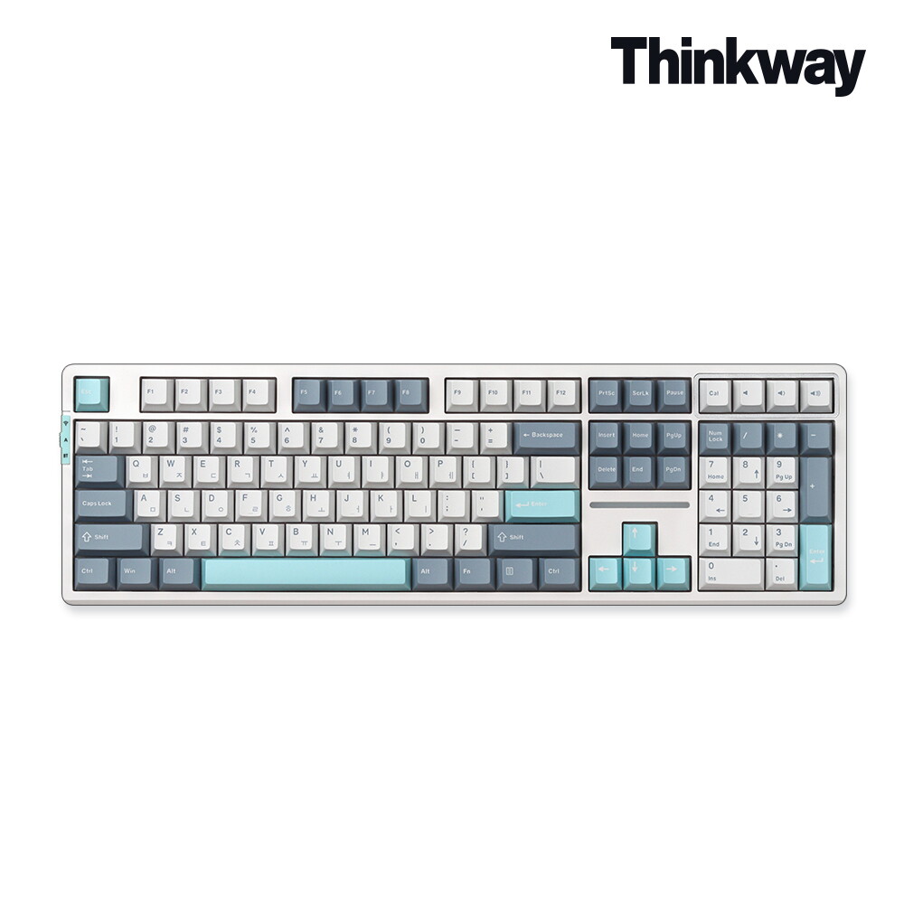 씽크웨이 씽크웨이 토체프 101 108키 기계식 유무선 키보드 윈터화이트 위스테리아 드림축