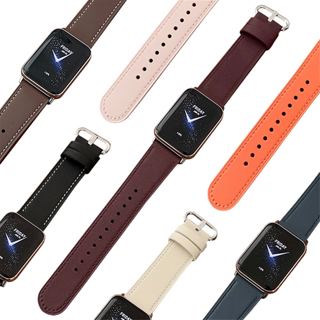 수나르 샤오미 미밴드9 8 프로 호환 빈티지 심플 가죽 버클 스트랩 밴드 시계줄