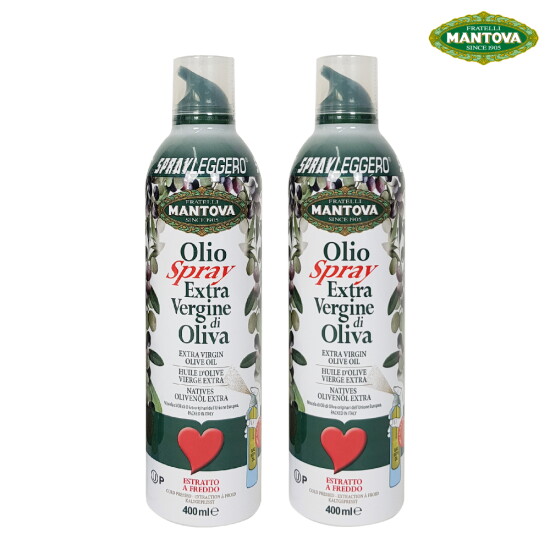 [만토바(MANTOVA)][대용량] 만토바 엑스트라버진 올리브오일 스프레이 오리지널 800ml (400ml x 2개)