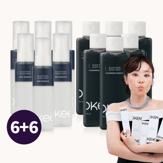 [오키뷰티][오키뷰티] 흑진주 흑효모 최강희 세트 미스트 6개 + 클렌징 6개