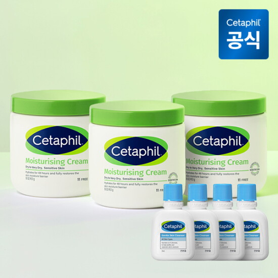 [세타필]세타필 모이스춰라이징 크림 453g 3개+클렌저 29ml 4개