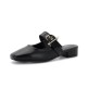 [포멜카멜레][포멜카멜레] 쁘띠포멜 진주장식 블랙 뮬 2CM (FIY1F1SM805Z1)