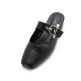 [포멜카멜레][포멜카멜레] 쁘띠포멜 진주장식 블랙 뮬 2CM (FIY1F1SM805Z1)
