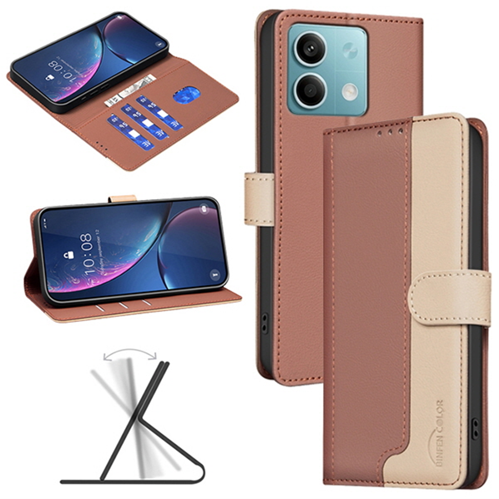 수나르 수나르 샤오미 홍미노트13 프로 포코X6 4G 5G 투톤 다이어리 가죽 지갑 거치대 핸드폰 케이스