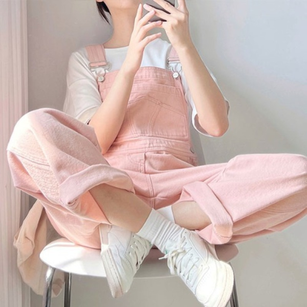 윈드플라워 [윈드플라워]제니 파스텔 핑크 멜방바지