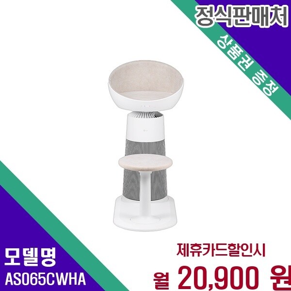 LG전자 LG전자 LG 오브제 퓨리케어 펫 6평 AS065CWHA 60개월 33900