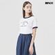 [BNX]슬림핏 레터링 라운드넥 배색 티셔츠 (BU1TS057L0)