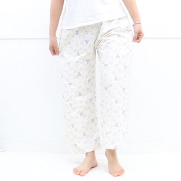주식회사 미라클세븐 신상오픈런 [하프클럽/신상오픈런]여성용 꽃무늬 프리사이즈 9부 팬츠 홈웨어 파자마