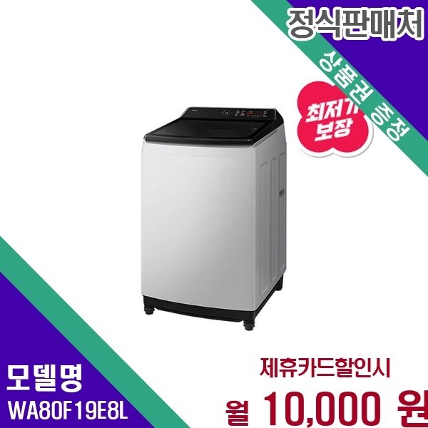 삼성전자 삼성 그랑데 AI 19kg 통버블 WA80F19E8L 60개월 23000