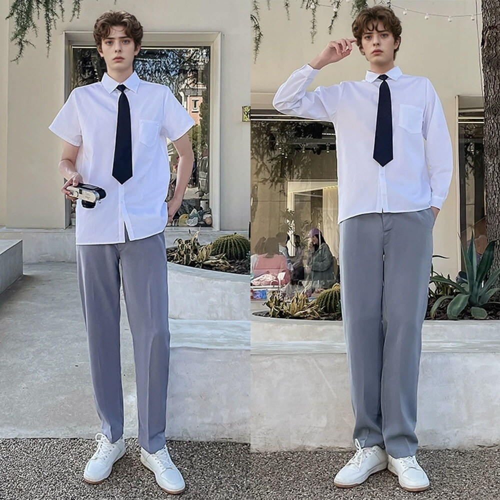 지앤제이커머스 (대여)화이트 대만교복 드라마 남주 스타일 각카라