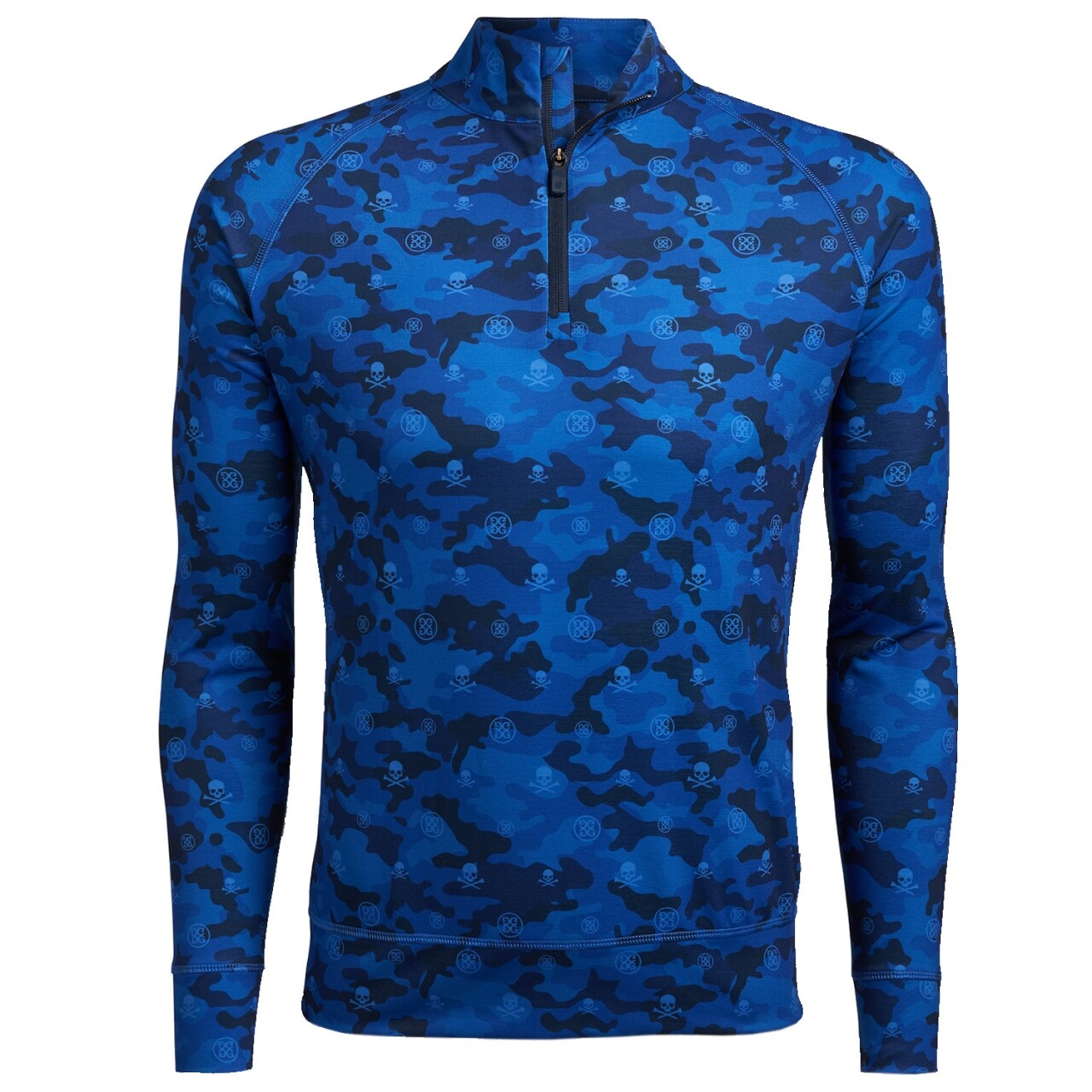 기타 지포어 카모 긴팔 져지 스판성 티셔츠 미드 테크 지퍼 넥 스웨터 골프웨어 G4MF22K78