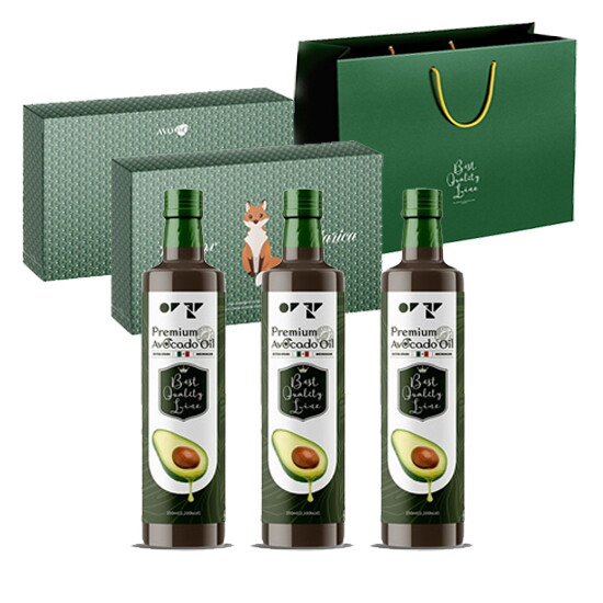 [아보아칸][3구SET] 아보카도 엑스트라버진오일250ML*3EA 선물세트+선물박스+쇼핑백증정