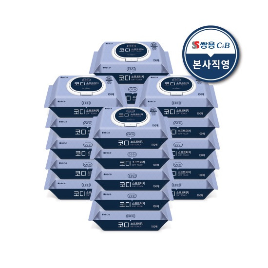 [코디][코디] 소프트터치 물티슈 (캡형) 100매 20팩