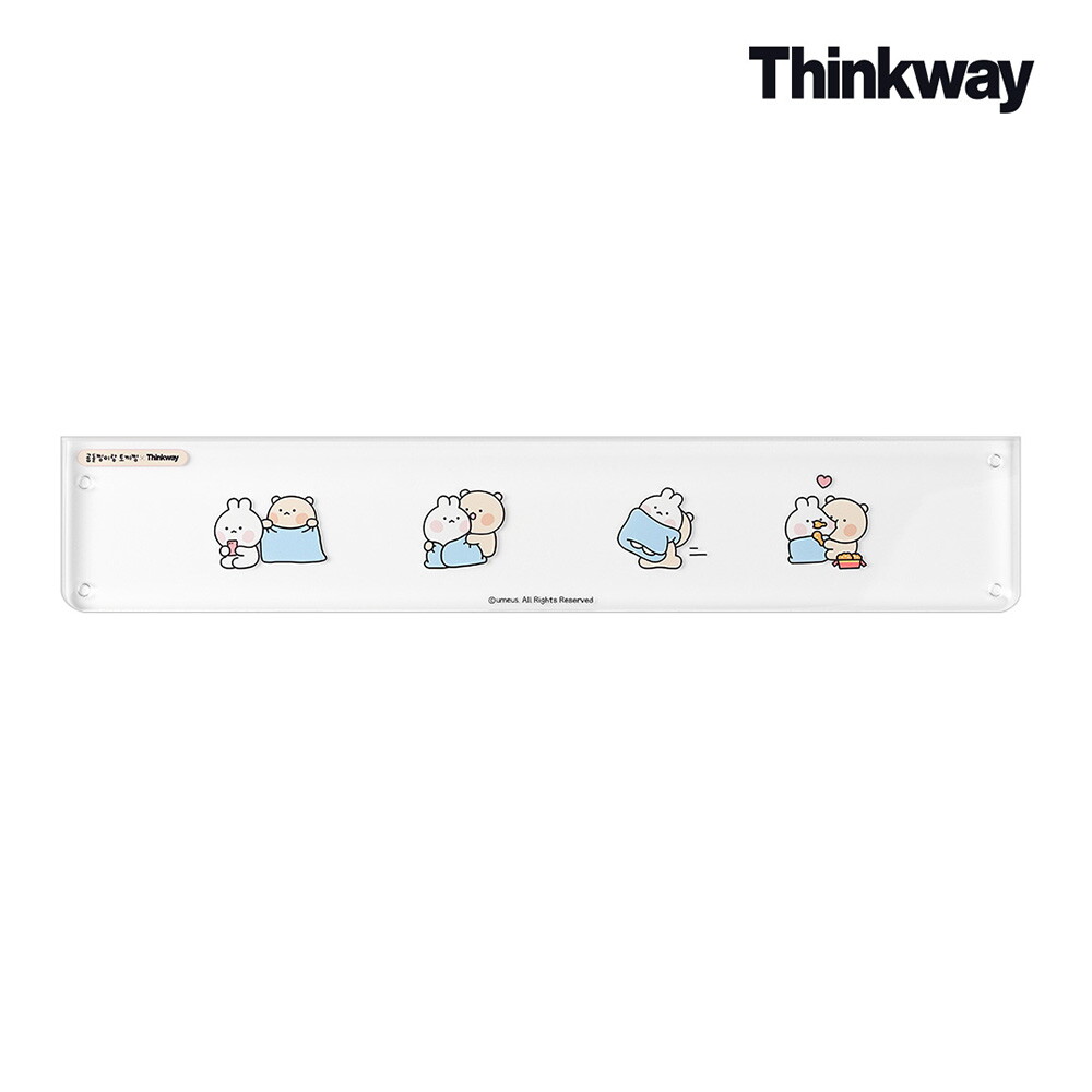 웨이코스 씽크웨이 씽크웨이 크리스탈 팜레스트 키보드 손목받침대 곰돌찡이랑 토끼찡 에디션