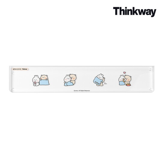 [씽크웨이]씽크웨이 크리스탈 팜레스트 키보드 손목받침대 곰돌찡이랑 토끼찡 에디션