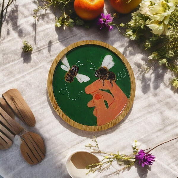 에듀팜몰 아트박스 아트박스/에듀팜몰 멸종위기종 곤충 원형 우드코스터 시리즈 DIY 키트