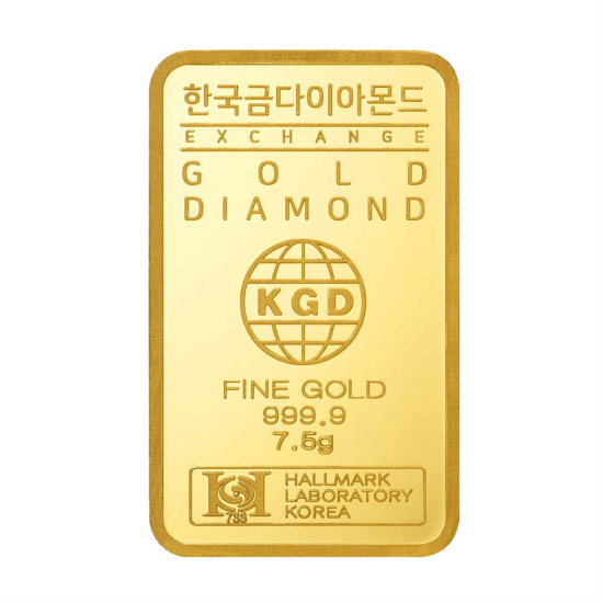 [한국금다이아몬드거래소][한국금다이아몬드] 순금 골드바 24K 7.5g 999.9 금시세