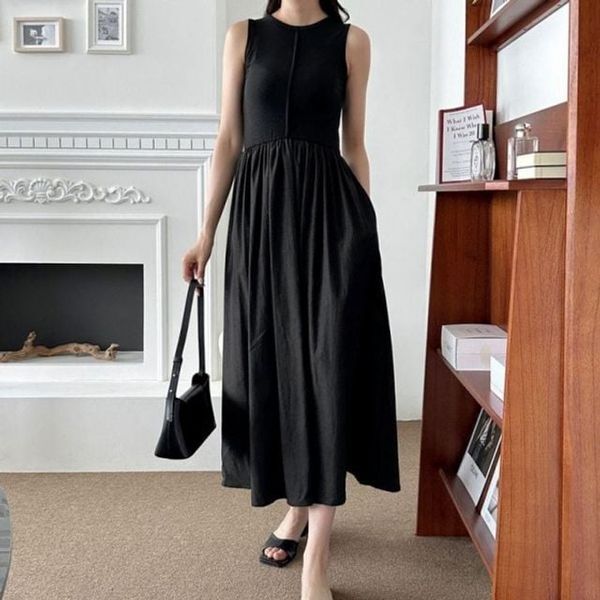 알티피아 알티피아 [하프클럽/알티피아]걸스 탱크탑 수면복 데일리 모노톤색상 소매없음 클래식 롱드레스 걸 풀오버 미니사이즈 스커트 여름철 반