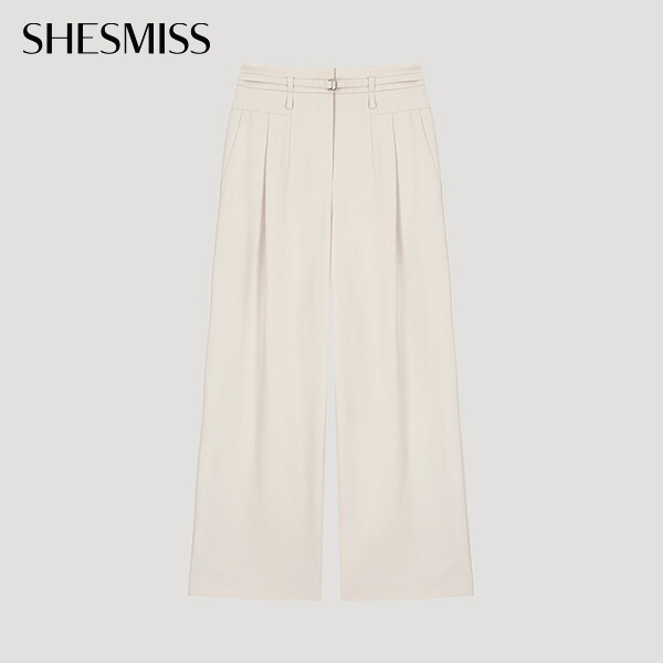 ㈜인동에프엔 쉬즈미스(SHESMISS) [쉬즈미스] 벨티드 원턱 와이드 팬츠_SWWSLO41160_IV