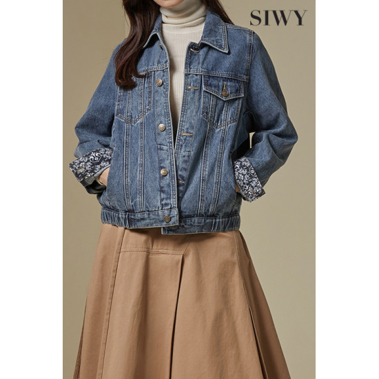 [SIWY] 씨위 오픈하트 롤업 데님 자켓 1종_M