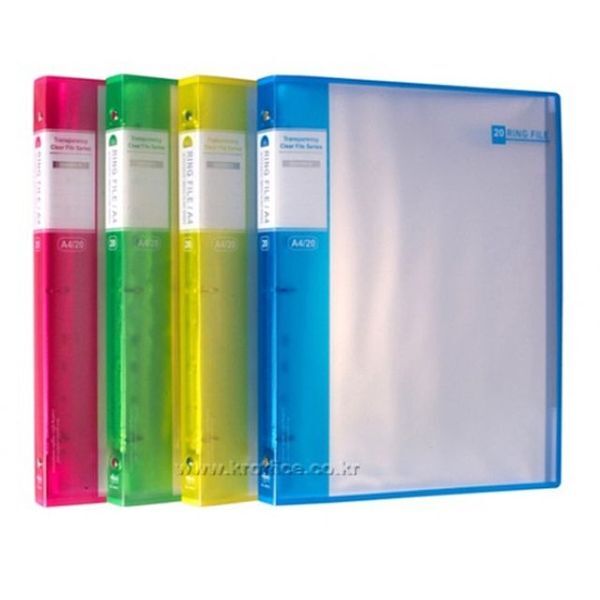 브이와이 [하프클럽/브이와이]사무용품 20P A4투명3공링화일(UV)No.4322-2