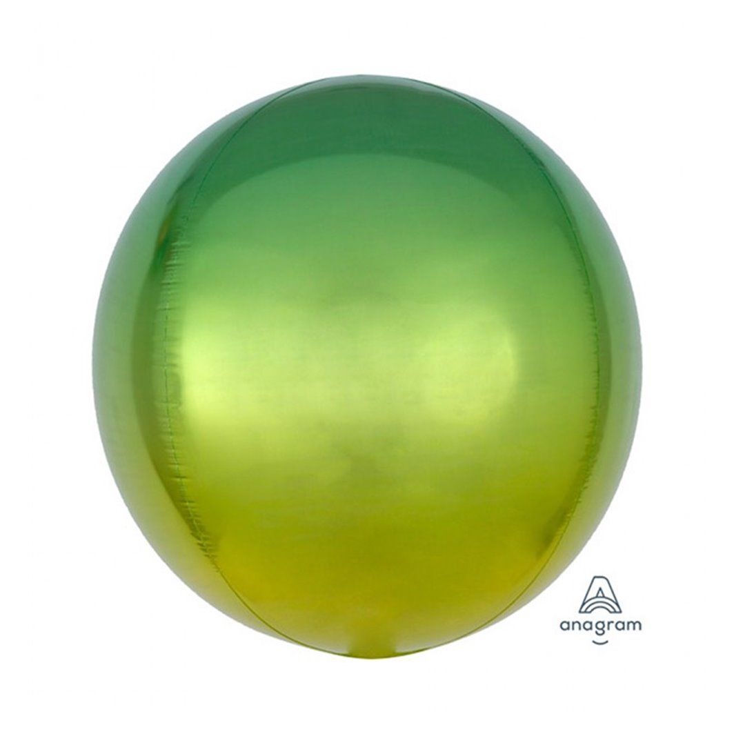 지오벤처스 PWM - DK 오브옹브레은박풍선(옐로우그린) 생일 풍선