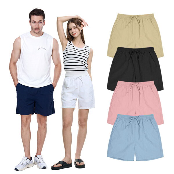 이지바이 [이지바이]투엘라 오션라이프 남여공용 나일론 밴딩 스포츠웨어 데일리 반바지(U6SP04)