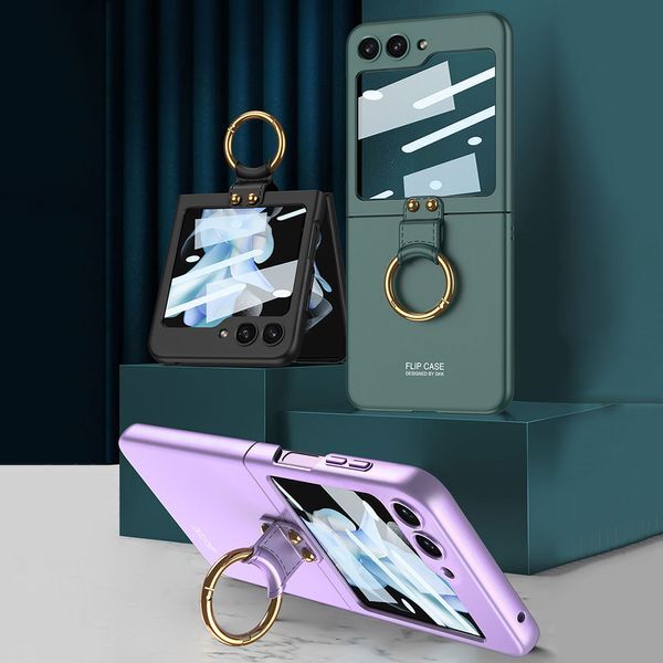 제조자:에기르 / 수입자:에기르 교보문고 유니커블 갤럭시 Z플립 5 4 골드 스마트링 슬림 하드 폰 케이스