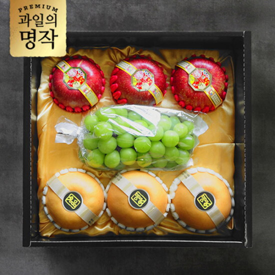 [명가일품][과일의 명작] 행복 과일혼합세트 3kg내외[사과3과+배3과+샤인1과]
