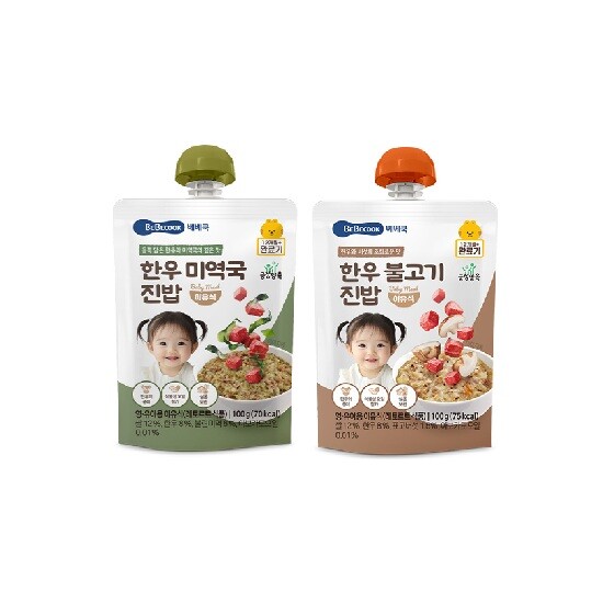 [베베쿡][비밀 혜택] [베베쿡] 실온이유식(파우치) 완료기 2종 10팩