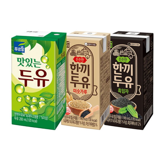 [푸르밀]푸르밀 맛잇는 두유 200ml+ 가공두유 2종 택1 48개입