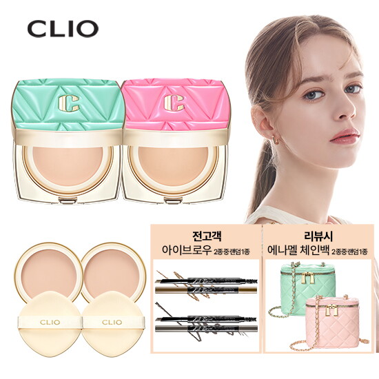 [클리오]에나멜 에디션 뉴마그넷 팩트 (본품2+리필2+아이브로우1)