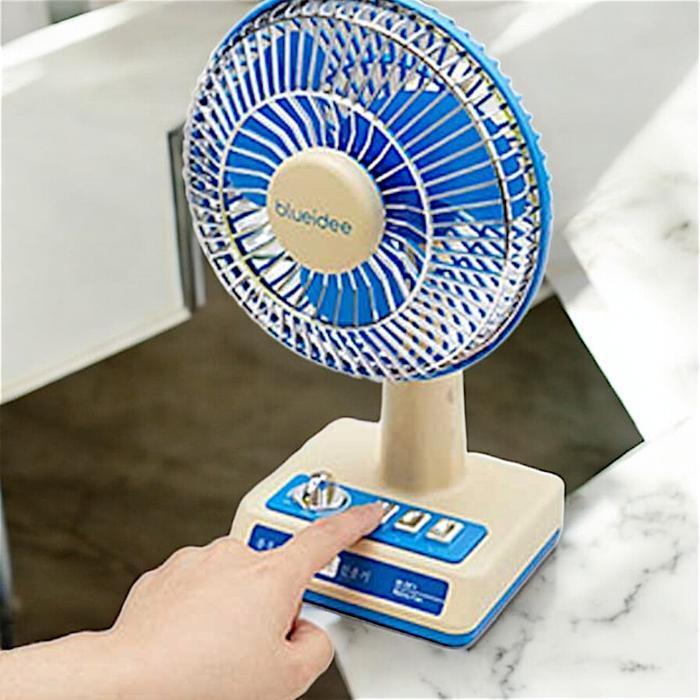 중국 OEM 셀러허브생활 레트로 무선 선풍기 무소음 탁상용 책상 사무실