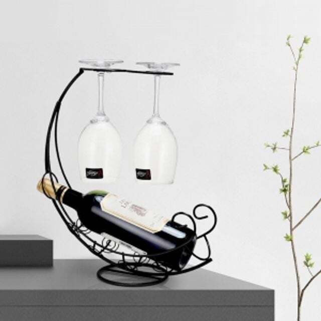 알티피아 문라잇 와인잔걸이 와인랙(블랙) 와인병거치대