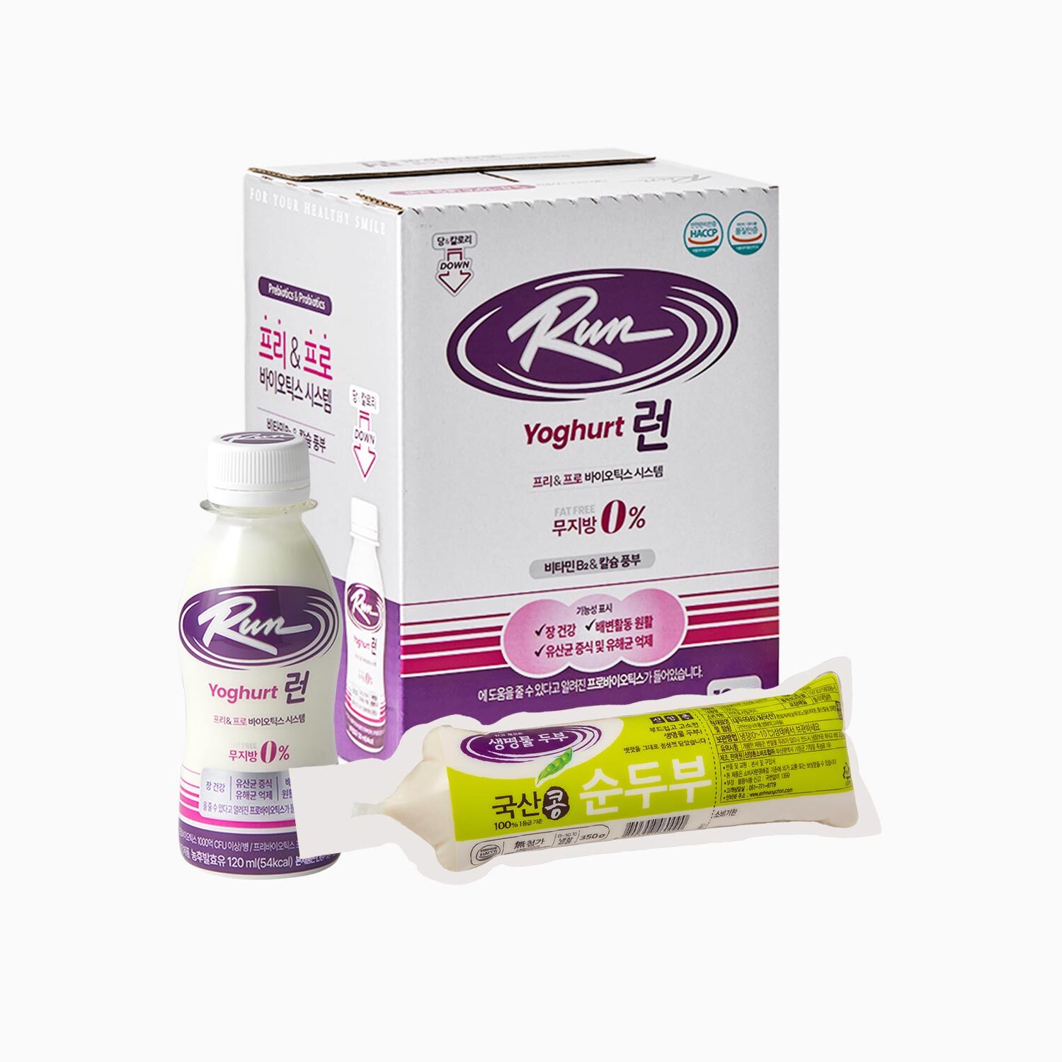 신앙촌 (신앙촌) 프로바이오틱스 런 요구르트 12병 + 국산콩순두부 350g 1모