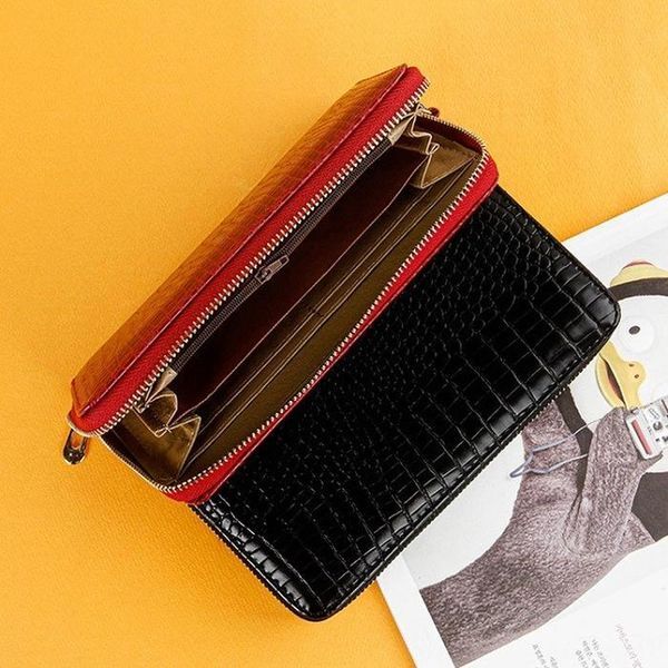 셀러허브(하프클럽) [하프클럽/셀러허브_여성트랜드패션]가죽장지갑 여성장지갑 N26 손목스트랩 장지갑 장지갑 통장지갑 가죽 악어무늬 지폐지갑 현금지갑