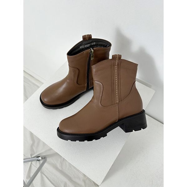 카멜브라운 [하프클럽/카멜브라운]지쎄수제화 고트가죽 아우닥스 웨스턴 부츠