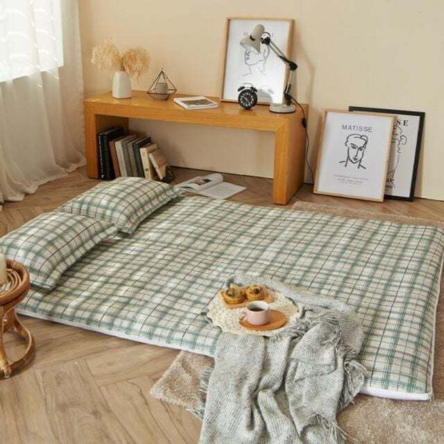 지오벤처스 더크린 체크 온수매트커버 S그린